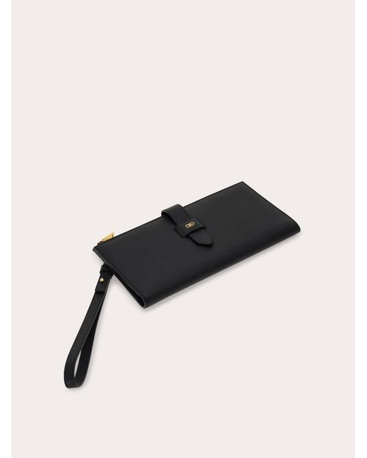 Ferragamo Black Gancini Document Holder for men