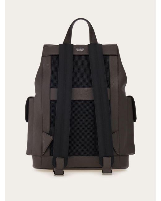 Hommes Sac À Dos Double Poche Brun Ferragamo pour homme en coloris Black