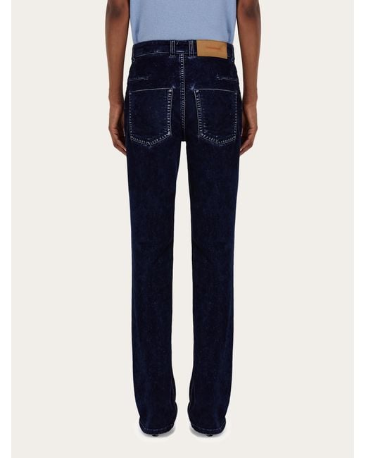 Mujer Pantalones 5 Bolsillos Azul Ferragamo de color Blue