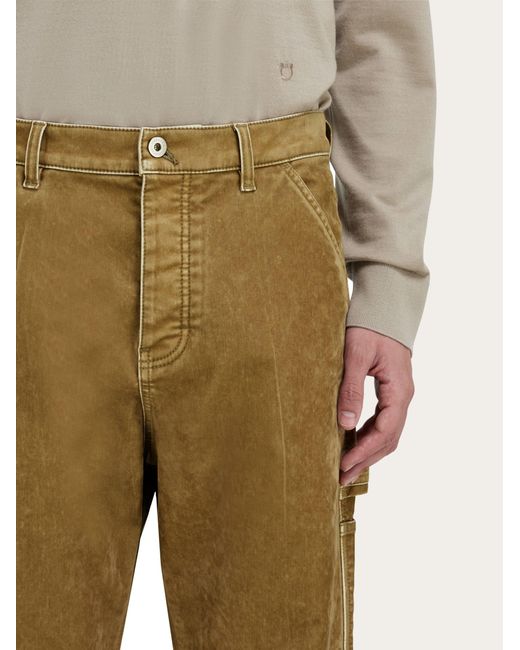 Ferragamo Natural Cargo Trouser for men
