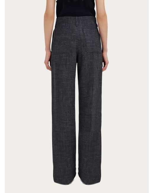 Ferragamo Blue Button Up Trouser