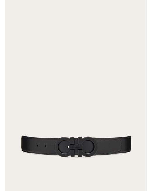 Ferragamo White Reversible And Adjustable Gancini Belt for men