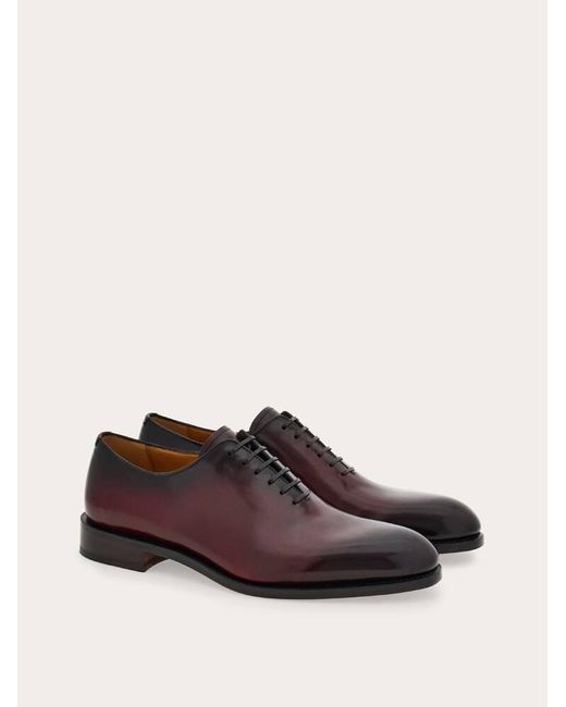 Ferragamo Brown Tramezza Plain Toe Oxford .5 for men