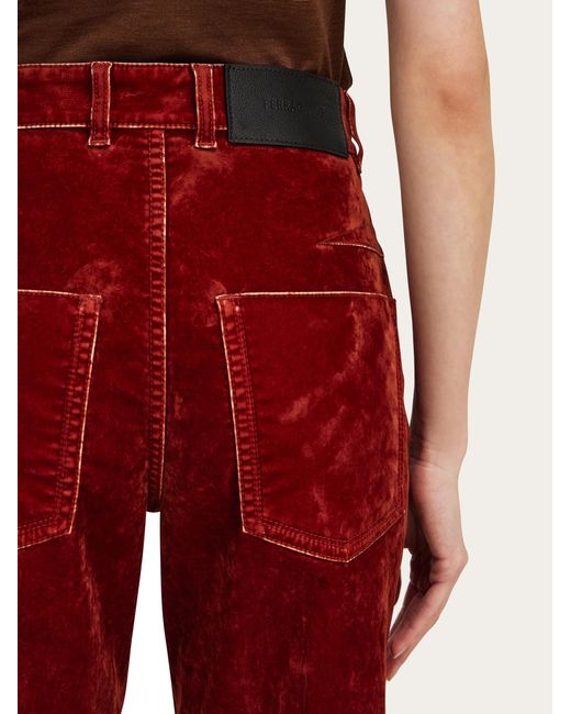 Ferragamo Red Five Pocket Trouser