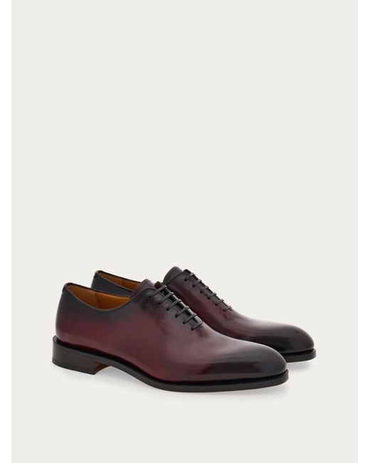 Ferragamo Brown Tramezza Plain Toe Oxford .5 for men