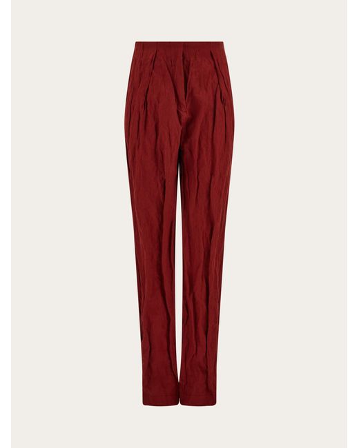 Femmes Pantalon Froissé Rouge Ferragamo en coloris Red