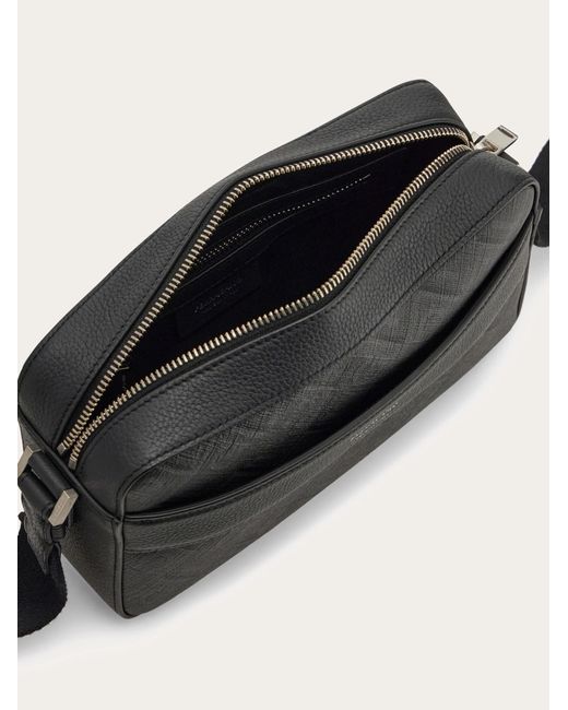 Ferragamo Black Monogram Crossbody Bag for men