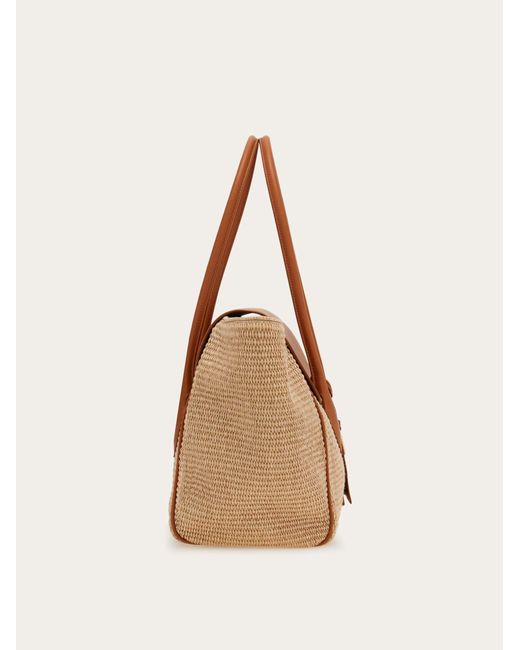 Femmes Sac Cabas East-West (L) Ferragamo en coloris Brown