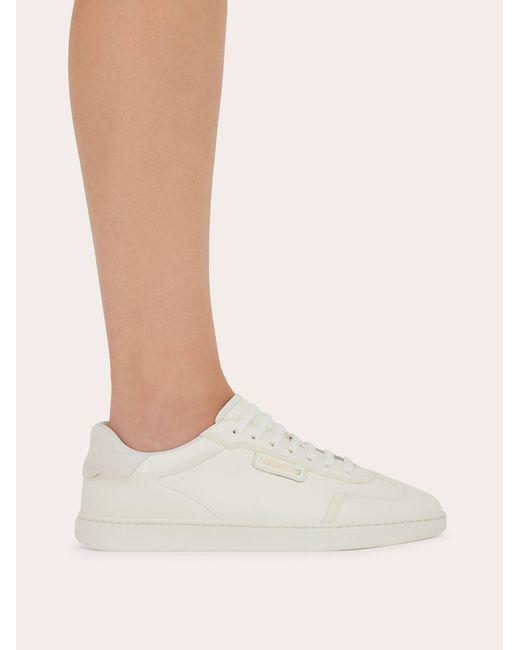 Ferragamo Natural Low-Top Sneaker