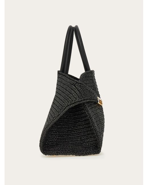 Ferragamo Black Hug Handbag (L)