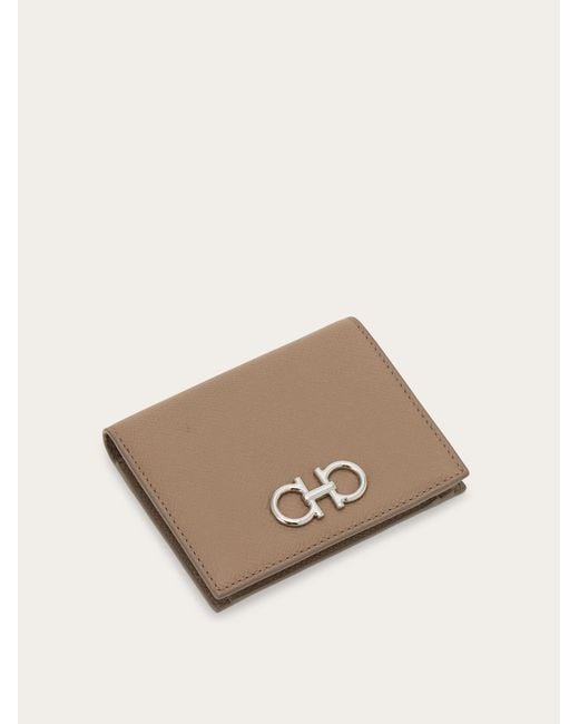 Ferragamo Natural Gancini Compact Wallet