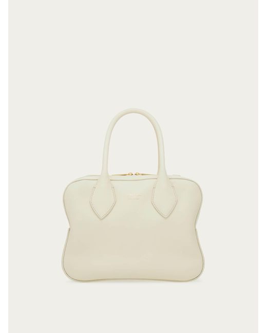 Ferragamo Natural Damen Handtasche (S) Weiß