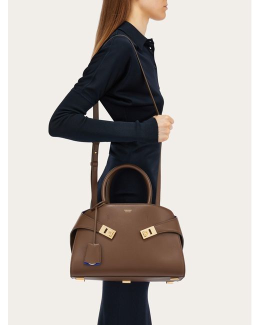 Ferragamo Brown Women Hug Handbag (s)