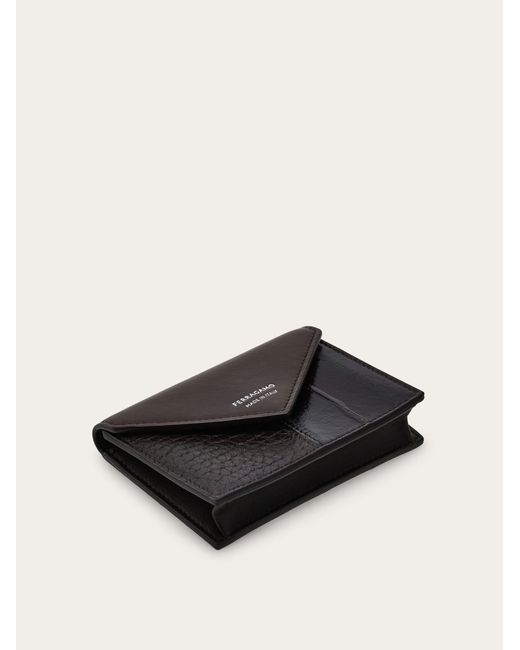 Ferragamo Black Credit Card Holder for men