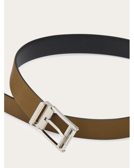 Ferragamo Natural Reversible And Adjustable Belt for men