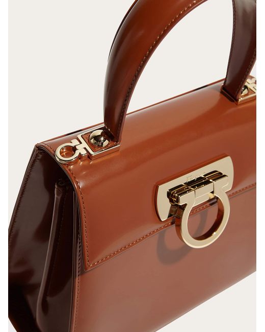 Ferragamo Brown Iconic Top Handle (S)