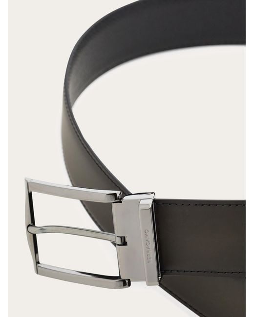 Ferragamo Black Reversible And Adjustable Belt for men
