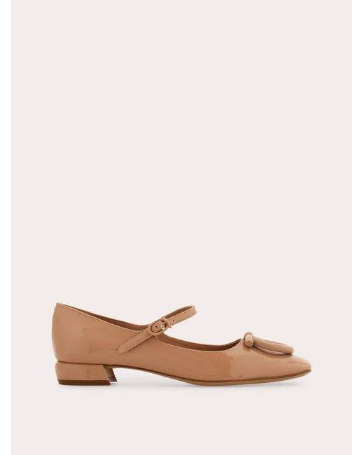 Ferragamo Natural Maxi Gancini Mary Jane