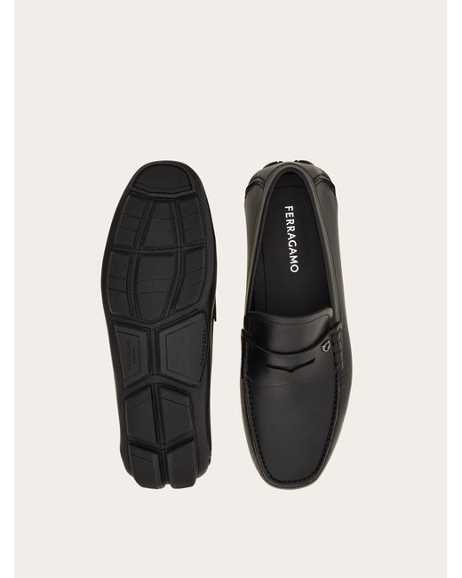 Ferragamo White Penny Driver for men