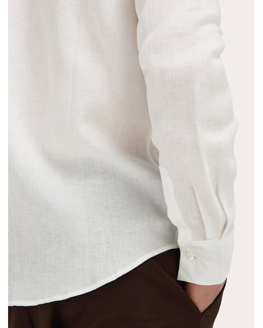 Ferragamo White Linen Shirt for men