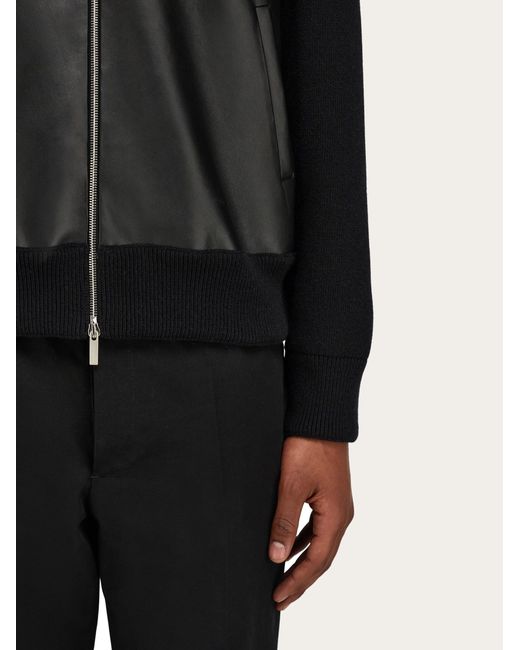 Ferragamo Black Bomber Jacket for men