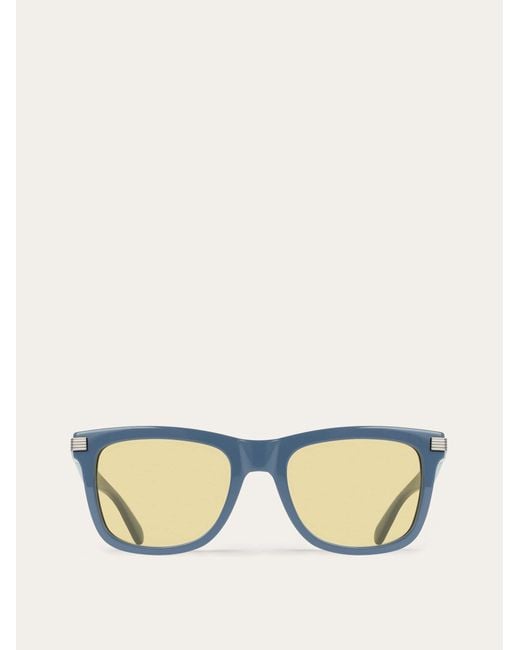 Ferragamo Natural Rectangular Frame Sunglasses for men