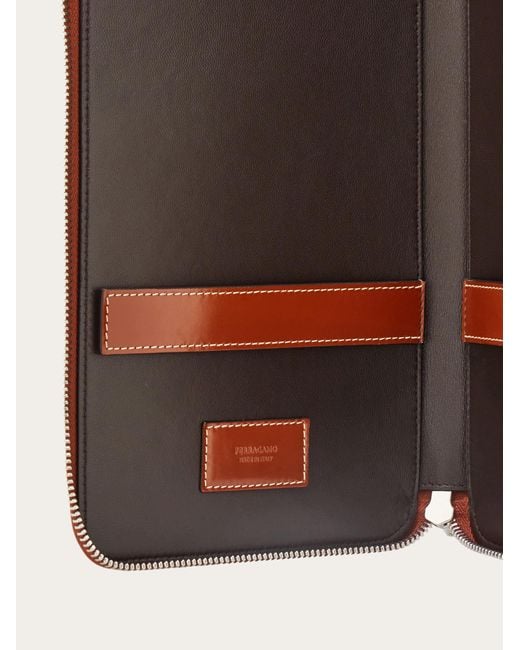 Ferragamo Brown Tie Holder for men