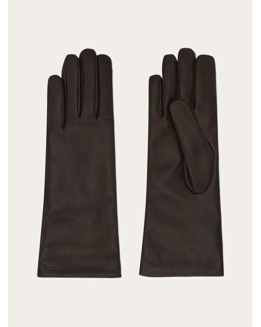 Ferragamo Black Damen Handschuhe Mit Kaschmirfutter