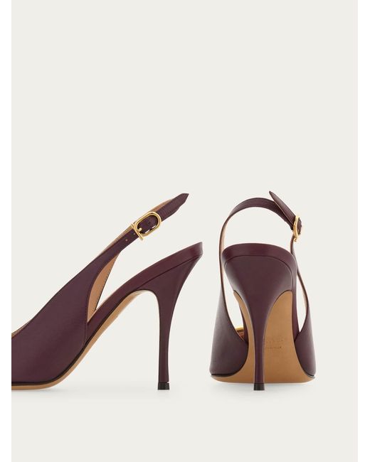 Ferragamo Pink Maxi Gancini Slingback Pump .5