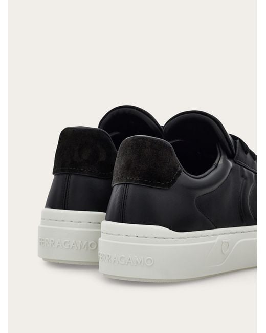 Ferragamo Black Gancini Sneaker for men