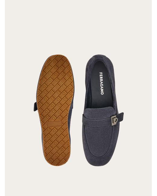 Hommes Mocassin Avec Boucle Hug Vert Taille .5 Ferragamo pour homme en coloris Blue