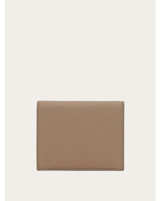 Ferragamo Natural Gancini Compact Wallet
