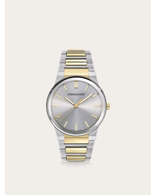 Ferragamo Herren Sapphire Uhr Weiß in Metallic für Herren