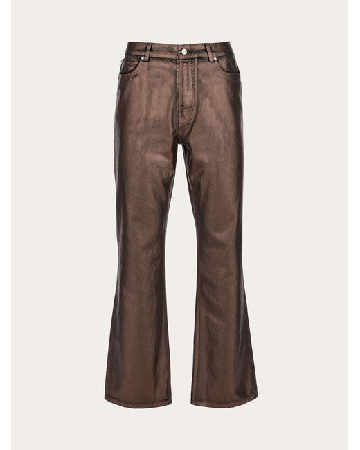 Ferragamo Brown Five Pocket Trouser for men