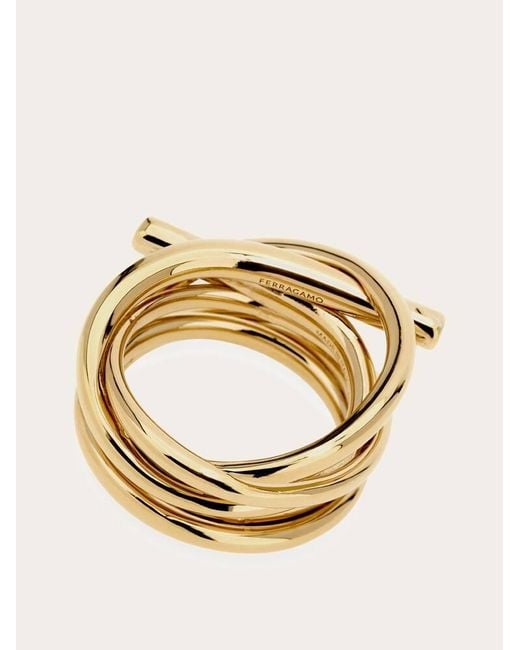 Ferragamo Natural Damen Gancini Ring – Größe 52