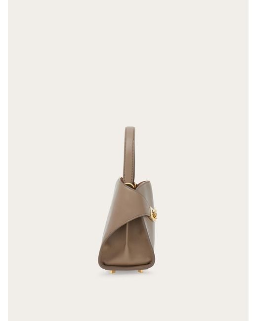 Ferragamo Natural Hug Soft Bicolor Handbag (Xs)
