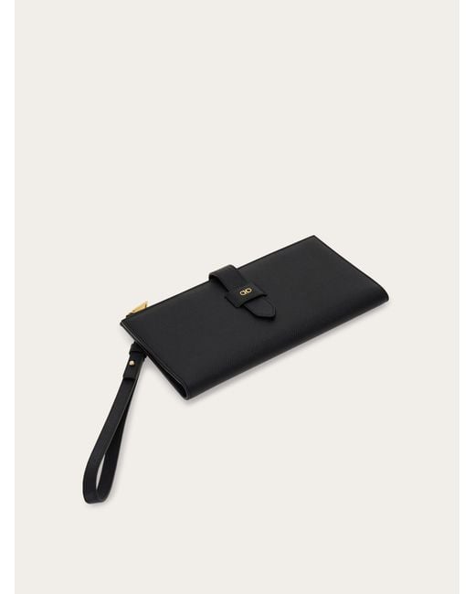 Ferragamo Black Gancini Document Holder for men