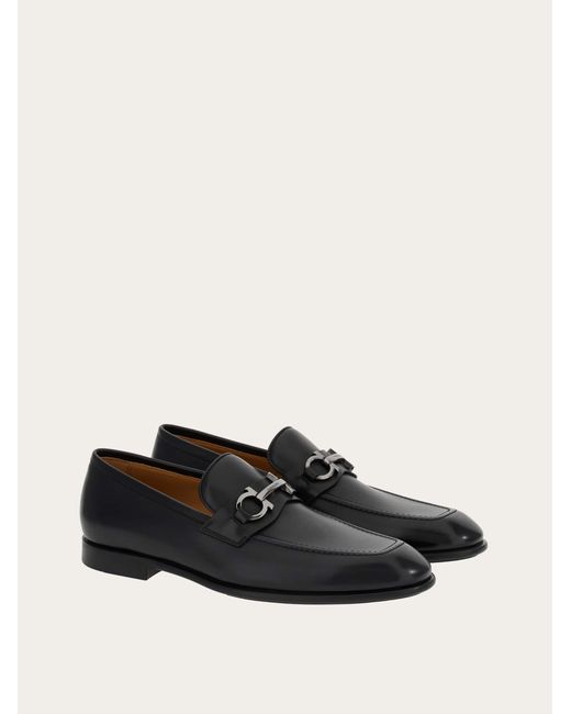 Ferragamo White Moccasin With Gancini Ornament for men