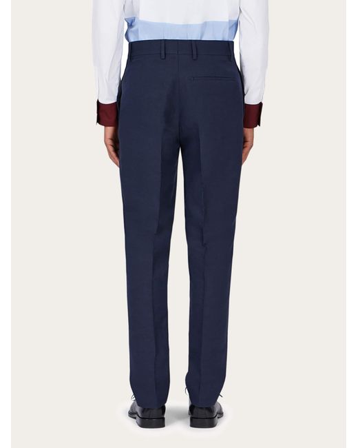 Ferragamo Blue Tailored Trouser for men
