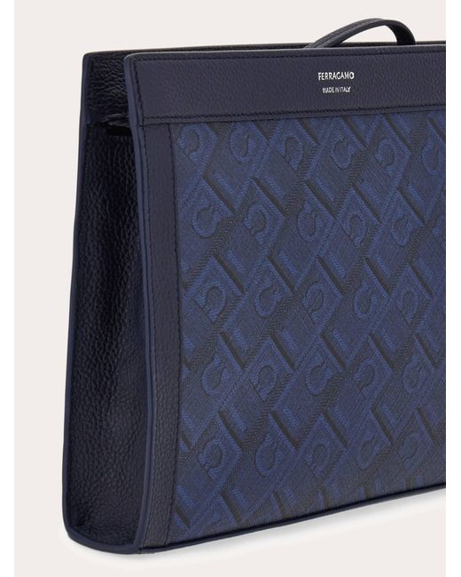 Uomo Pouch Monogram di Ferragamo in Blue da Uomo