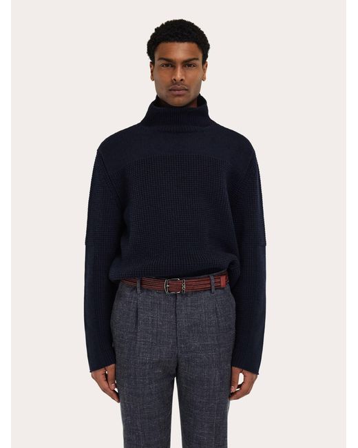 Ferragamo Brown Woven Belt for men
