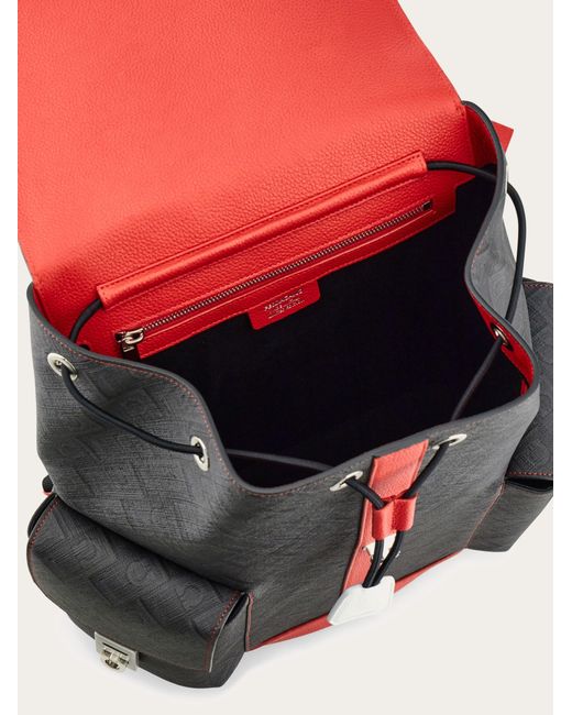 Ferragamo Black Dual-Pocket Backpack for men