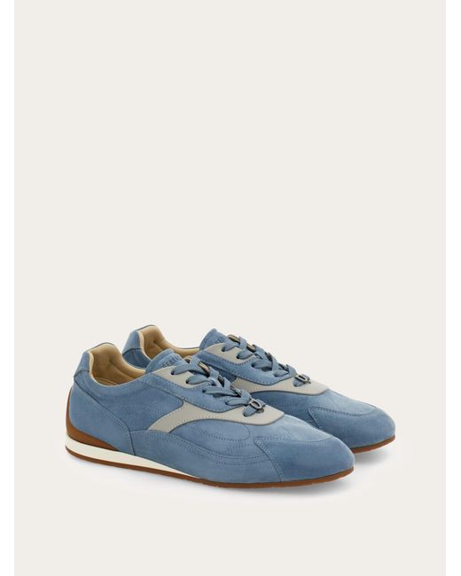 Ferragamo Blue Baskets À Empiècements for men