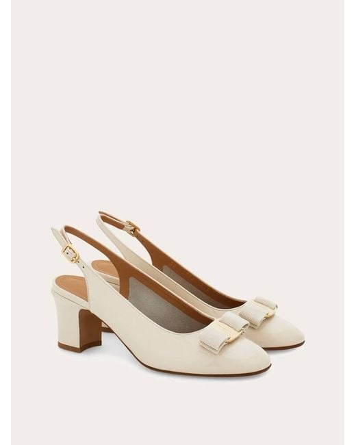 Ferragamo Natural Vara Bow Slingback