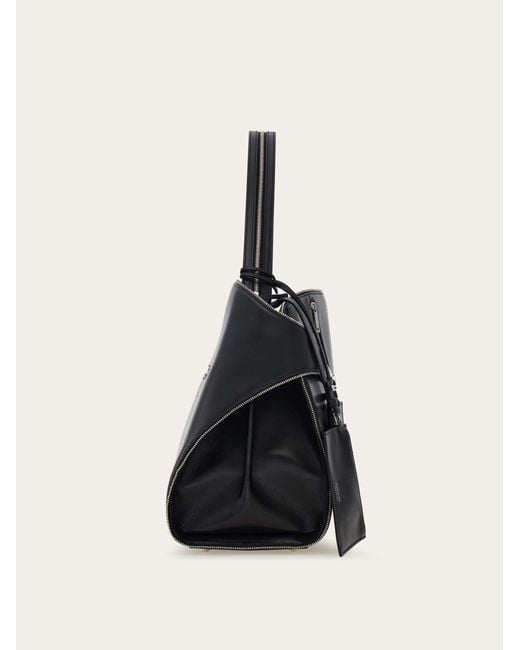 Donna Borsa A Spalla Hug Soft (L) di Ferragamo in Black