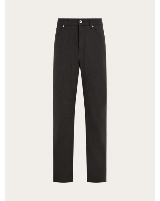 Ferragamo Black Five Pocket Trouser for men