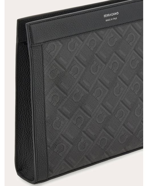 Ferragamo Black Monogram Pouch for men