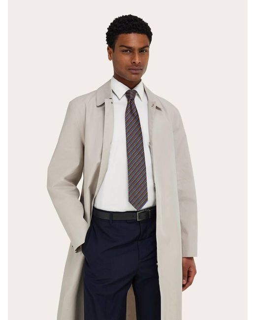 Ferragamo Blue Dots Jacquard Tie for men
