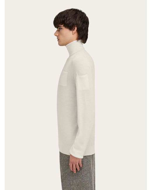 Ferragamo White Turtleneck for men