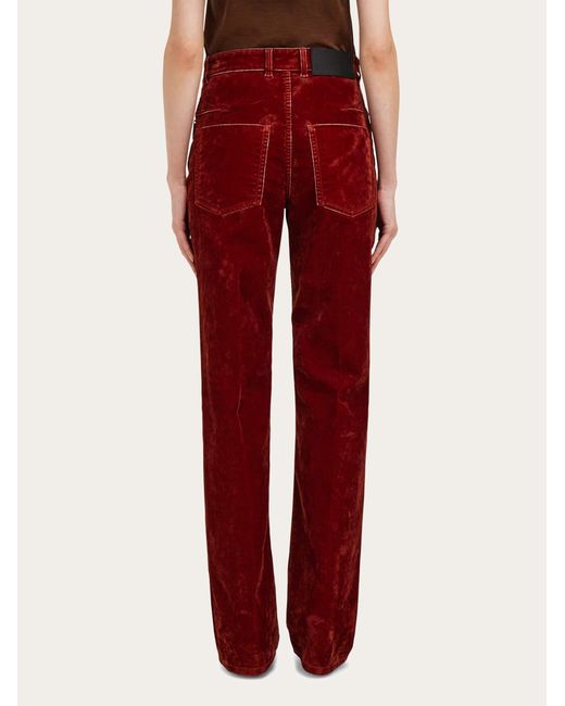 Ferragamo Red Five Pocket Trouser
